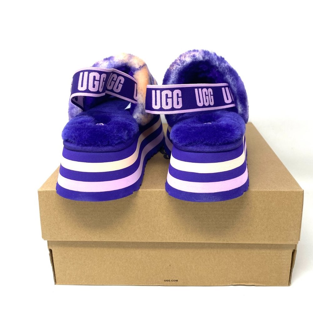 UGG Women's Size 1122032 VNGH DISCO MARBLE SLIDES VIOLET Platform Sandal Slipper - Picture 8 of 10